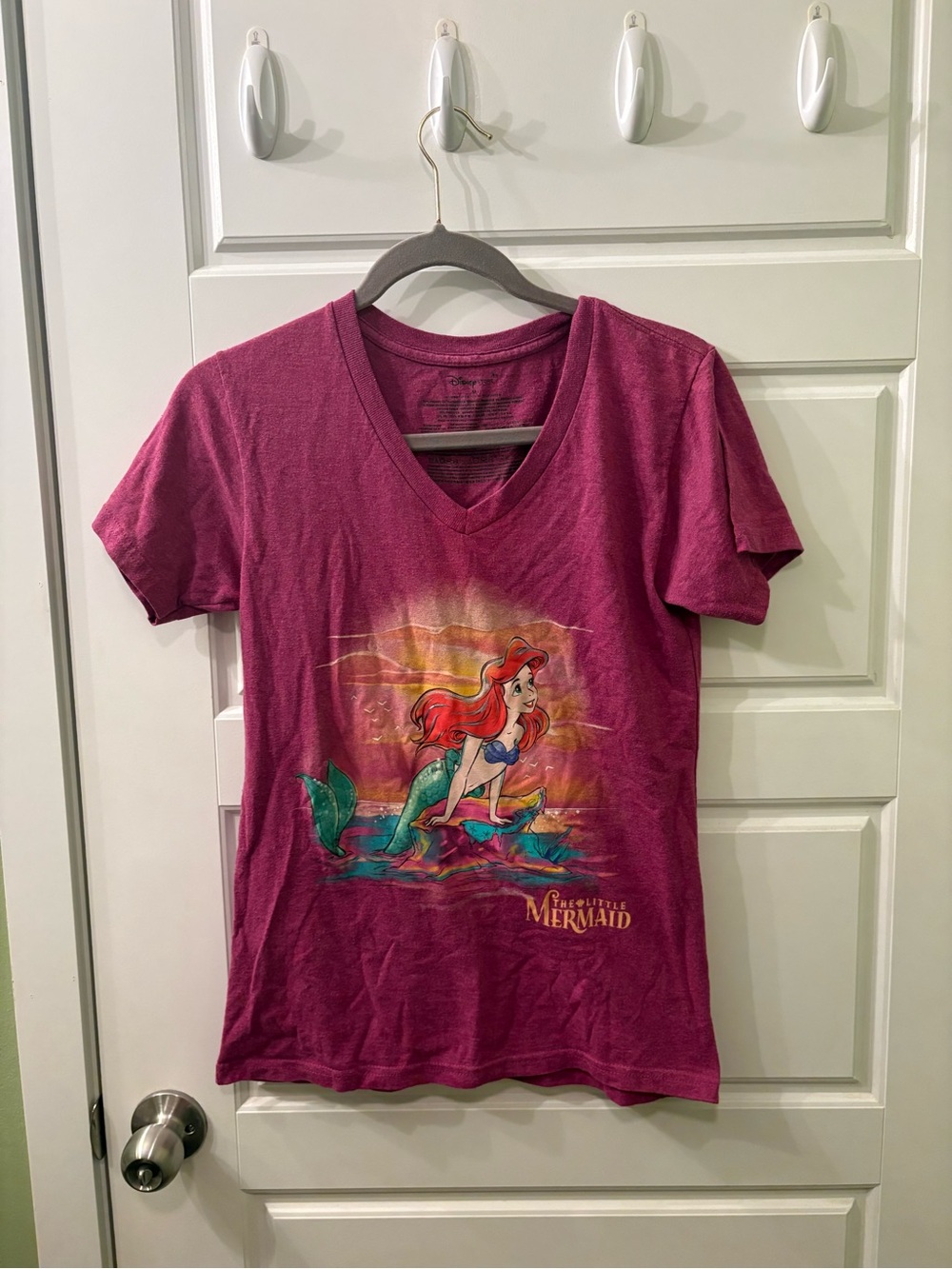 Disney The Little Mermaid Ariel Graphic Tee - Berry Pink & Teal
